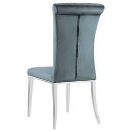 Beaufort  Rectangular Dining Set Chrome and Grey