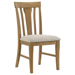 Hartville Round Dining Table Set Natural Light Brown