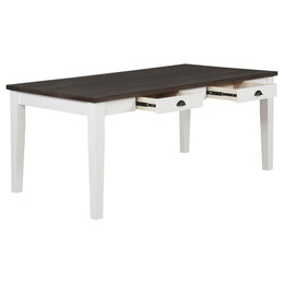 Kingman  Rectangular Dining Set Espresso and White
