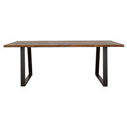 Ditman 80-inch Live Edge Dining Table Grey Sheesham