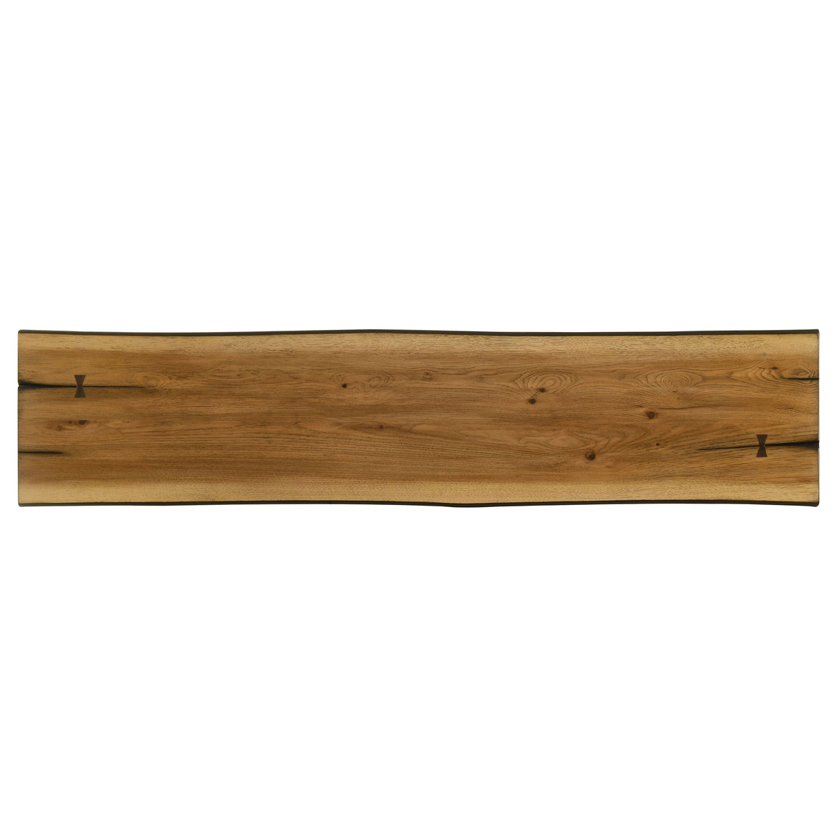 Bexley Wood Dining Bench Natural Honey and Smokey Black