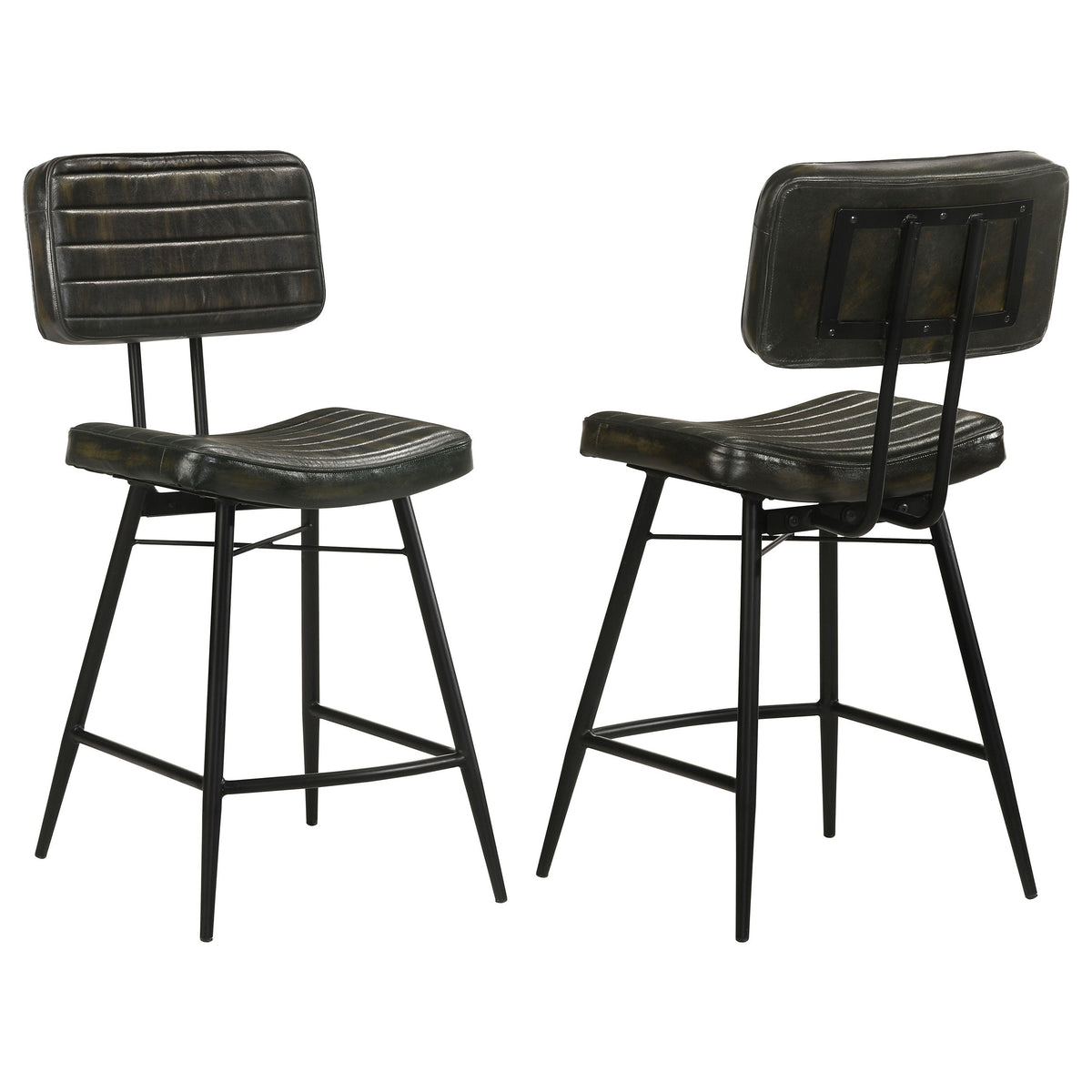 Partridge Leather Counter Chair Antique Camel (Set of 2)