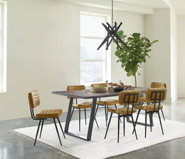 Misty  Rectangular Dining Set Sheesham and Camel