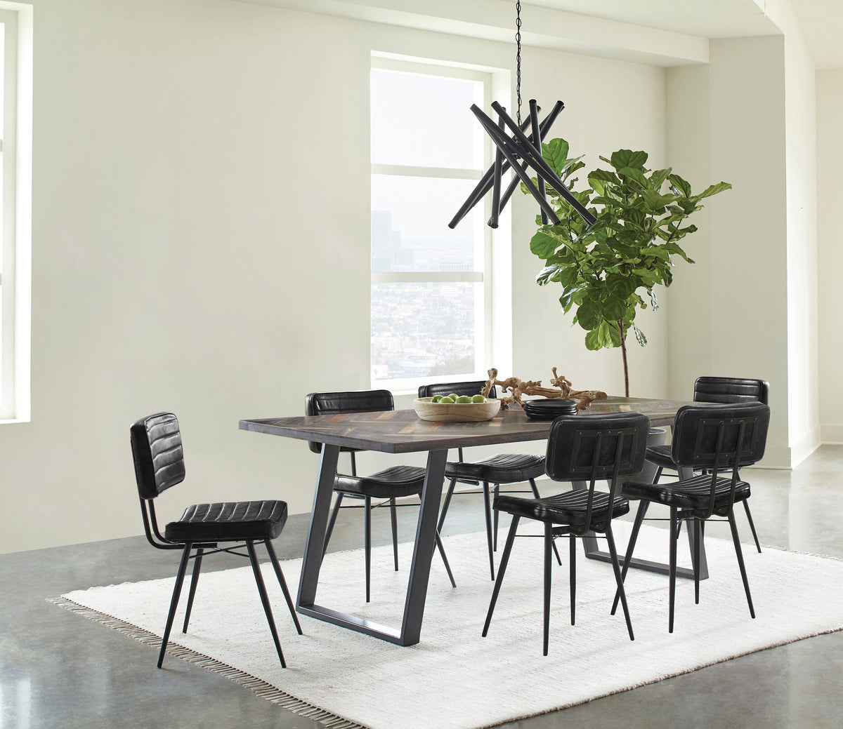 Misty  Rectangular Dining Set Sheesham and Camel