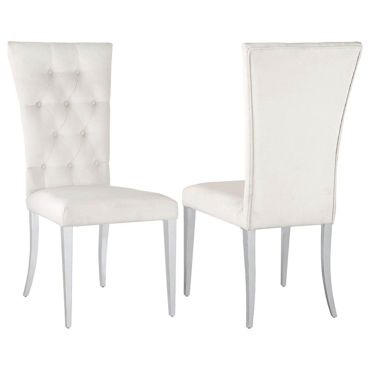 Kerwin Velvet Upholstered Dining Side Chair Grey (Set of 2)