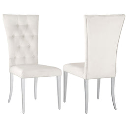 Kerwin Velvet Upholstered Dining Side Chair Grey (Set of 2)