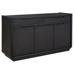 Leandro 2-drawer Dining Sideboard Server Burnished Black