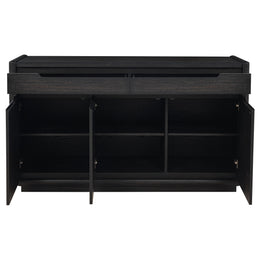 Leandro 2-drawer Dining Sideboard Server Burnished Black