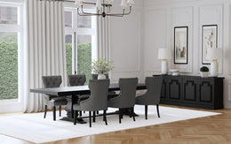 Florence  126-inch Extension Dining Table Set Beige