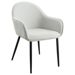 Emma Fabric Upholstered Dining Arm Chair Charcoal (Set of 2)
