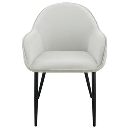 Emma Fabric Upholstered Dining Arm Chair Charcoal (Set of 2)