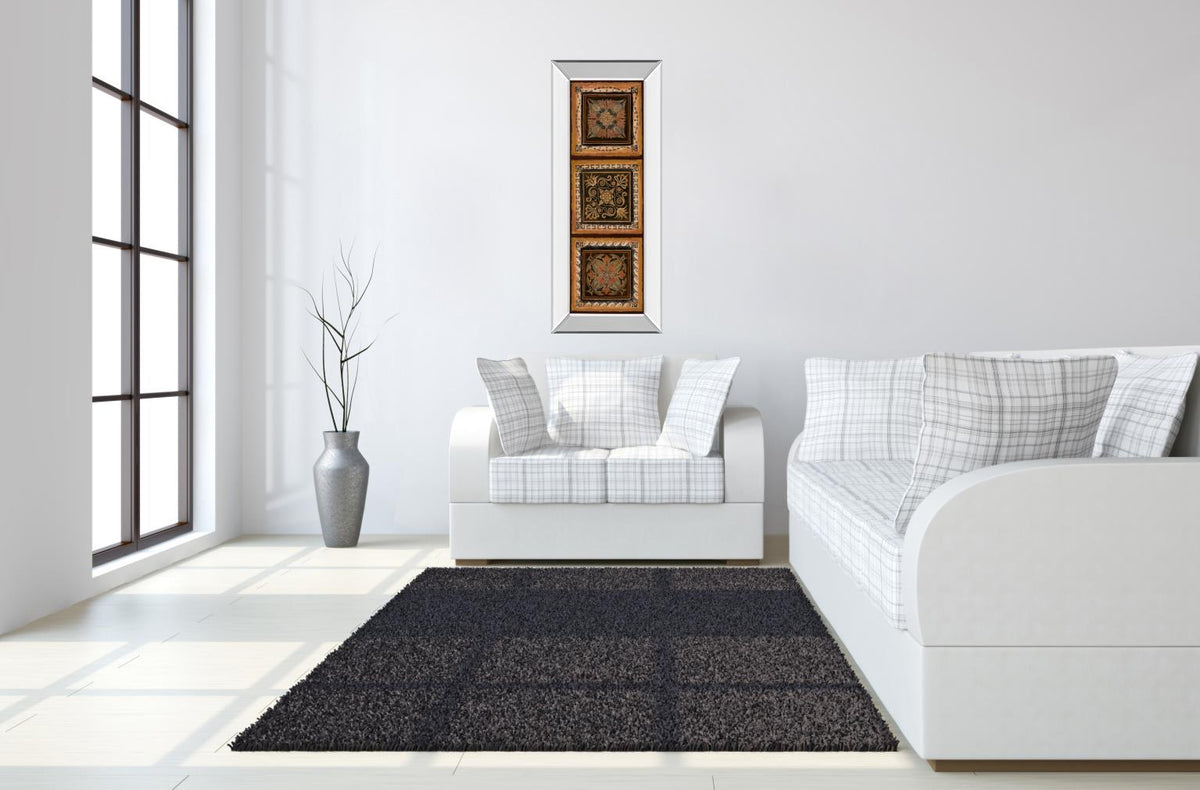 Mirrored Frame Folk Art Panel Ii By Tava Studios 18X42 Mirror Frame Print
