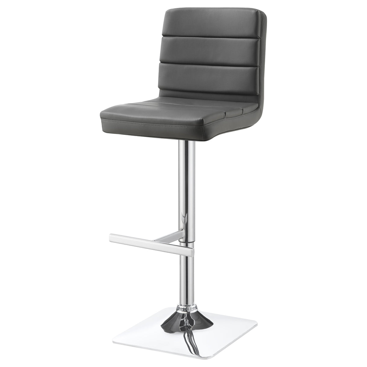 Bianca Upholstered Adjustable Bar Stool Black (Set of 2)