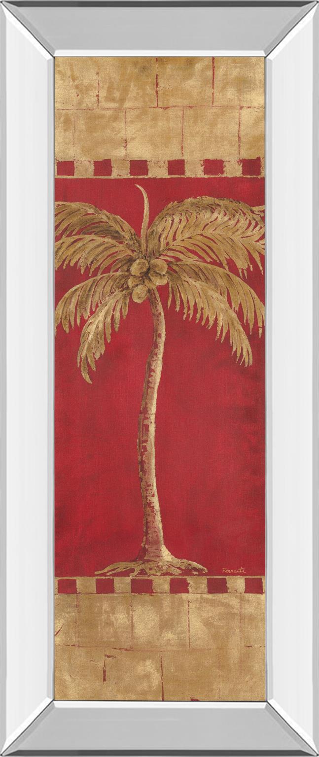 Mirrored Frame Palm Pizzazz Ii By Angela Ferrante 18X42 Mirror Frame Print