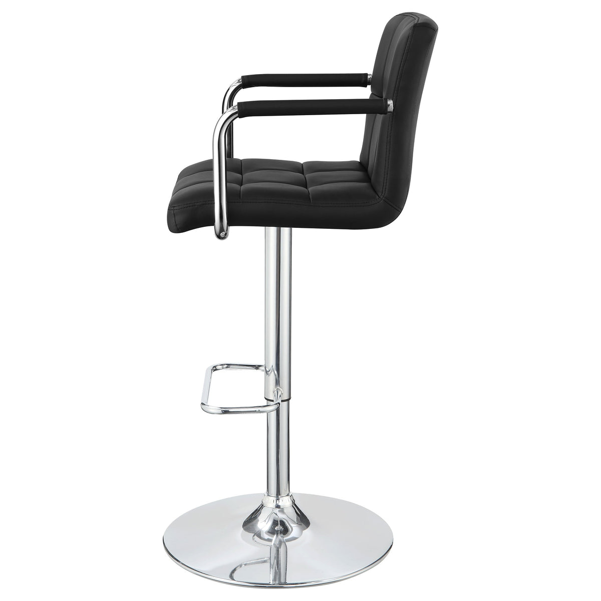 Palomar Adjustable Height Bar Stool Black / White and Chrome