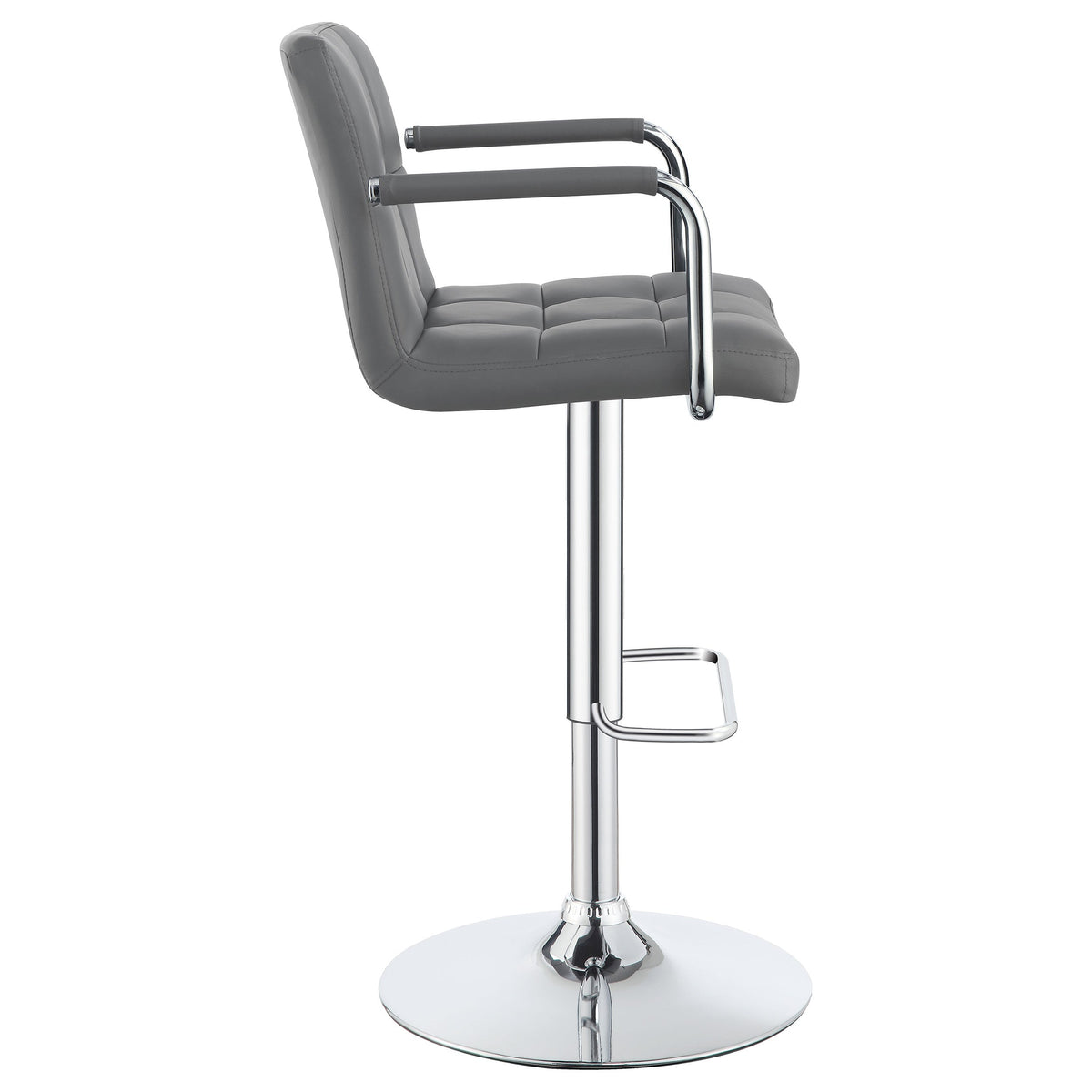 Palomar Adjustable Height Bar Stool Black / White and Chrome