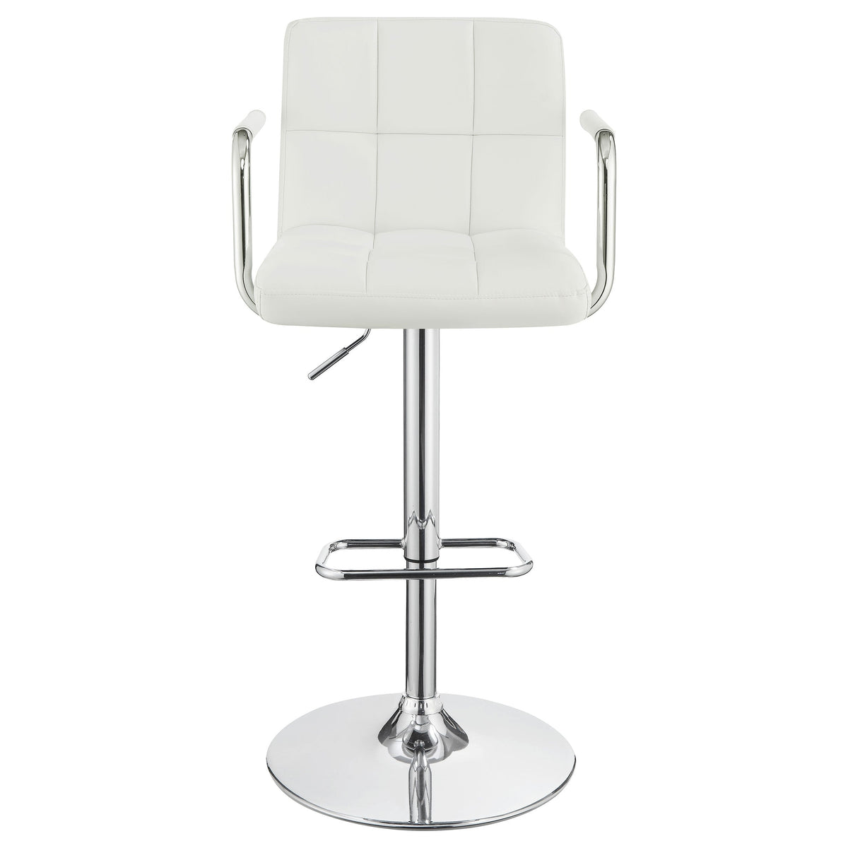 Palomar Adjustable Height Bar Stool Black / White and Chrome