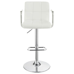 Palomar Adjustable Height Bar Stool Black / White and Chrome