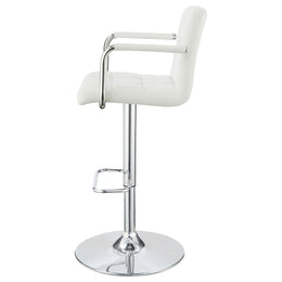 Palomar Adjustable Height Bar Stool Black / White and Chrome