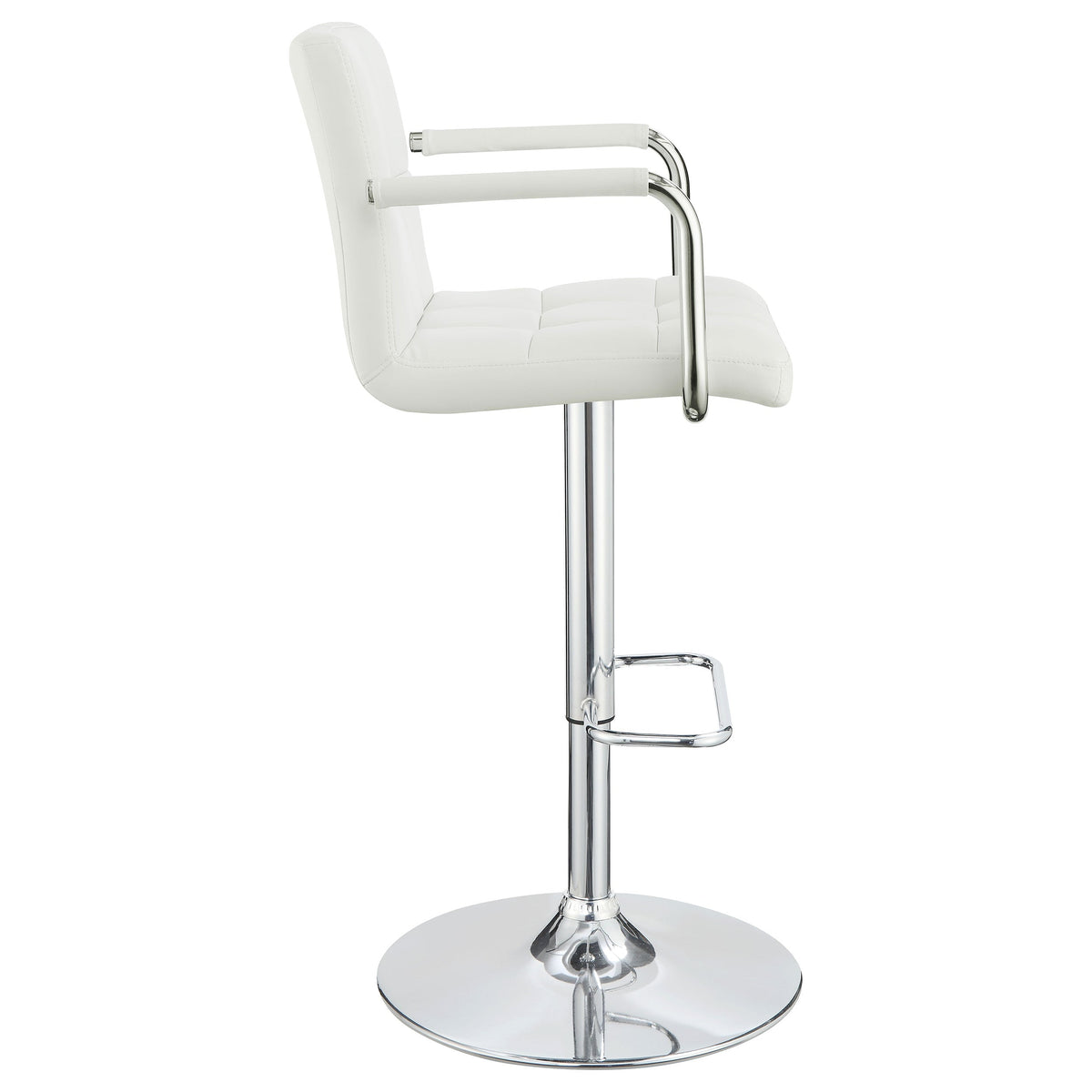 Palomar Adjustable Height Bar Stool Black / White and Chrome