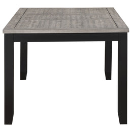 Elodie  Rectangular Extension Leaf Dining Set Black