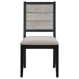 Elodie  Rectangular Extension Leaf Dining Set Black