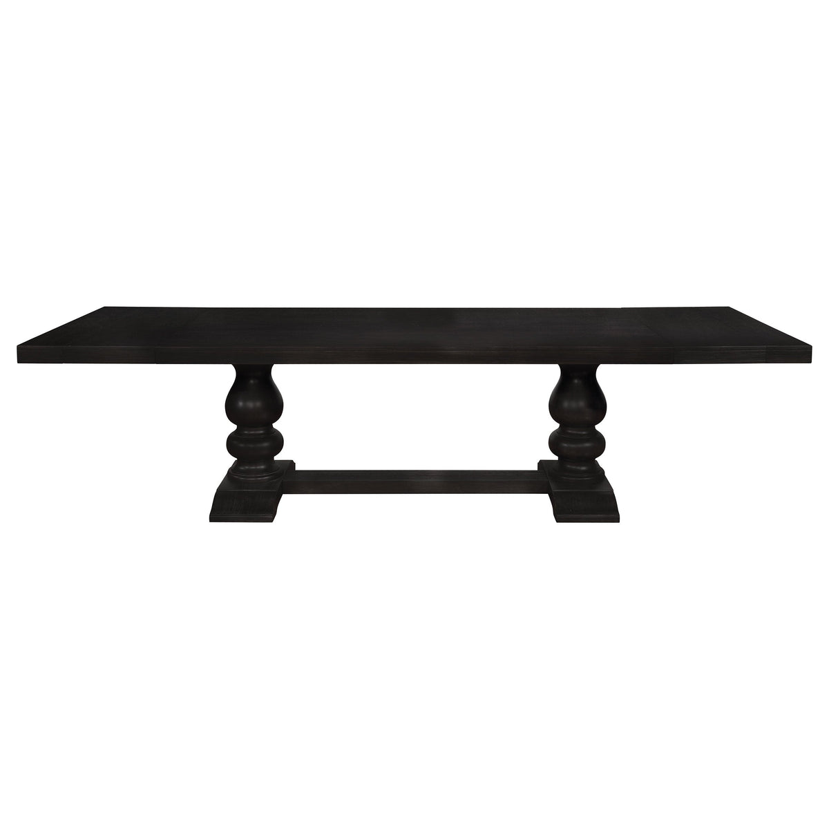 Phelps 123-inch Extension Leaf Dining Table Distressed Noir
