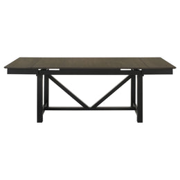 Malia  Refractory Extension Leaf Dining Table Set Oak