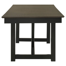 Malia  Refractory Extension Leaf Dining Table Set Oak