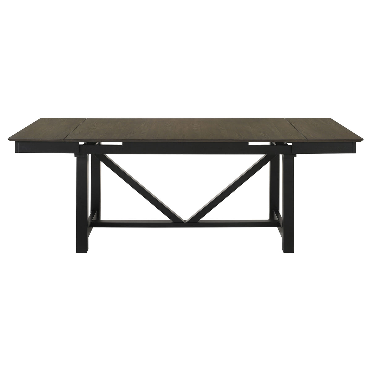 Malia  Refractory Extension Leaf Dining Table Set Oak