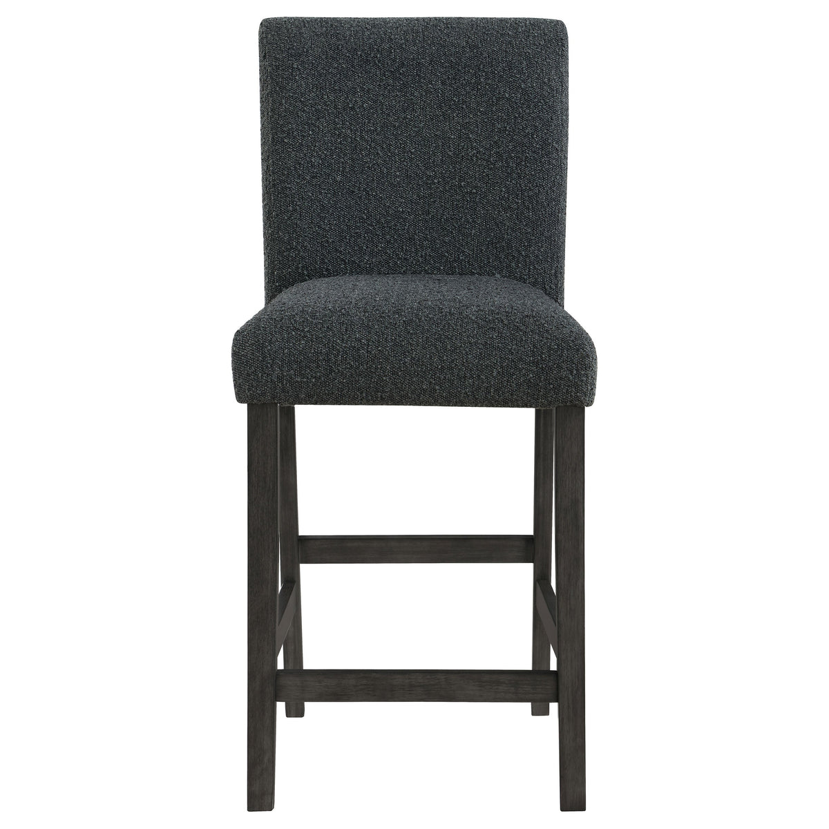 Alba Boucle Upholstered Counter Chair Black (Set of 2)
