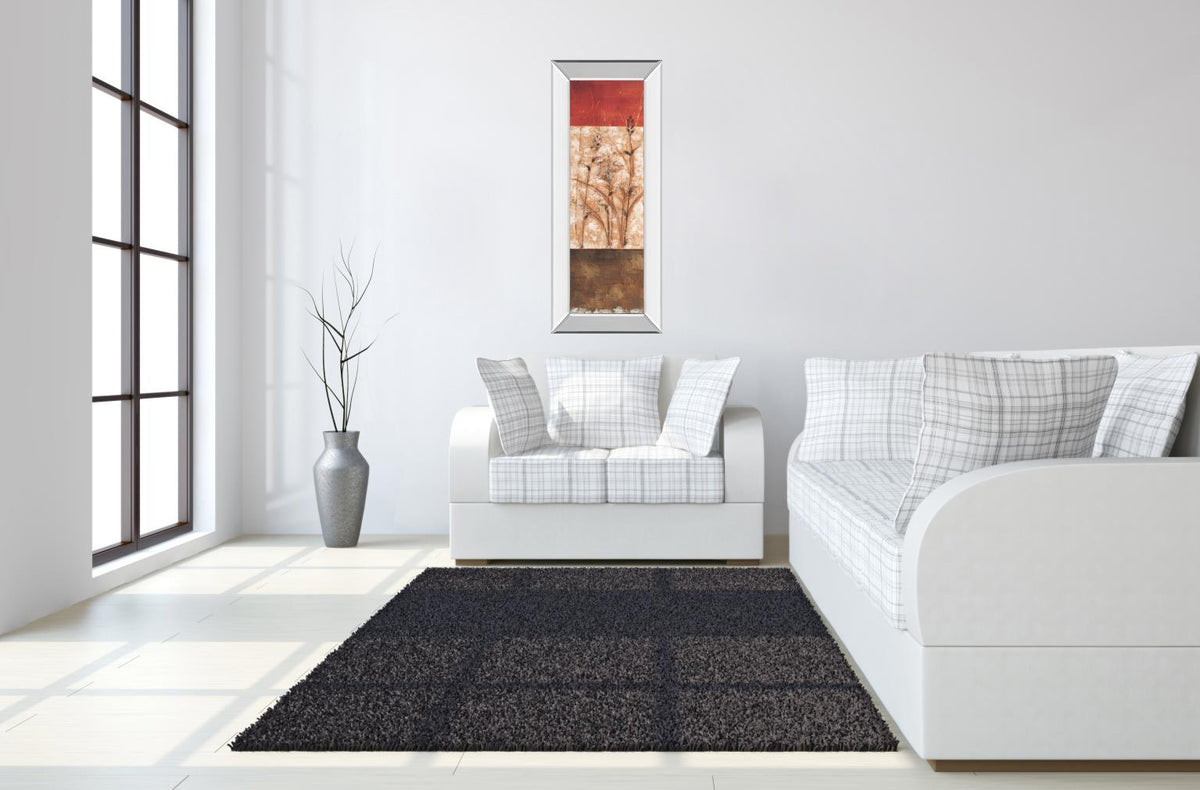 Mirrored Frame Fresco Ii By Loretta Linza 18X42 Mirror Frame Print