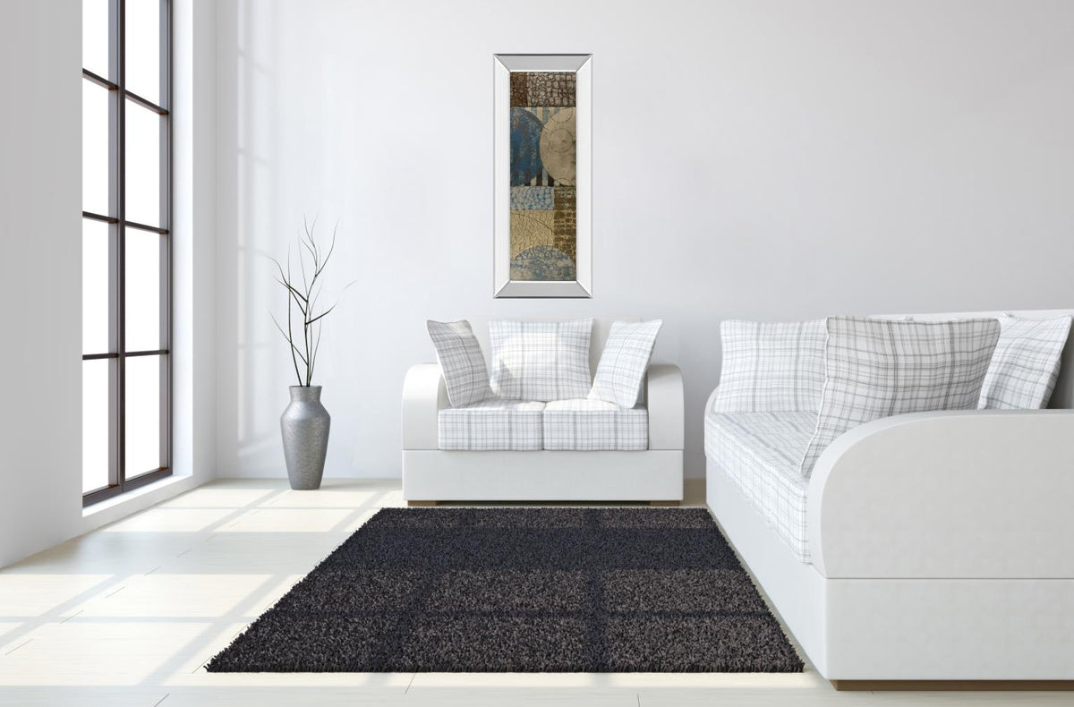 Mirrored Frame Bubble Structure Ii By John Kime 18X42 Mirror Frame Print