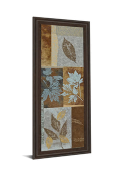 Blue Fusion Panel I By Jeni Lee 18X42 Framed Print