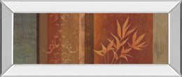 Mirrored Frame Leaf Silhouette Ii By Jordan Grey 18X42 Mirror Frame Print