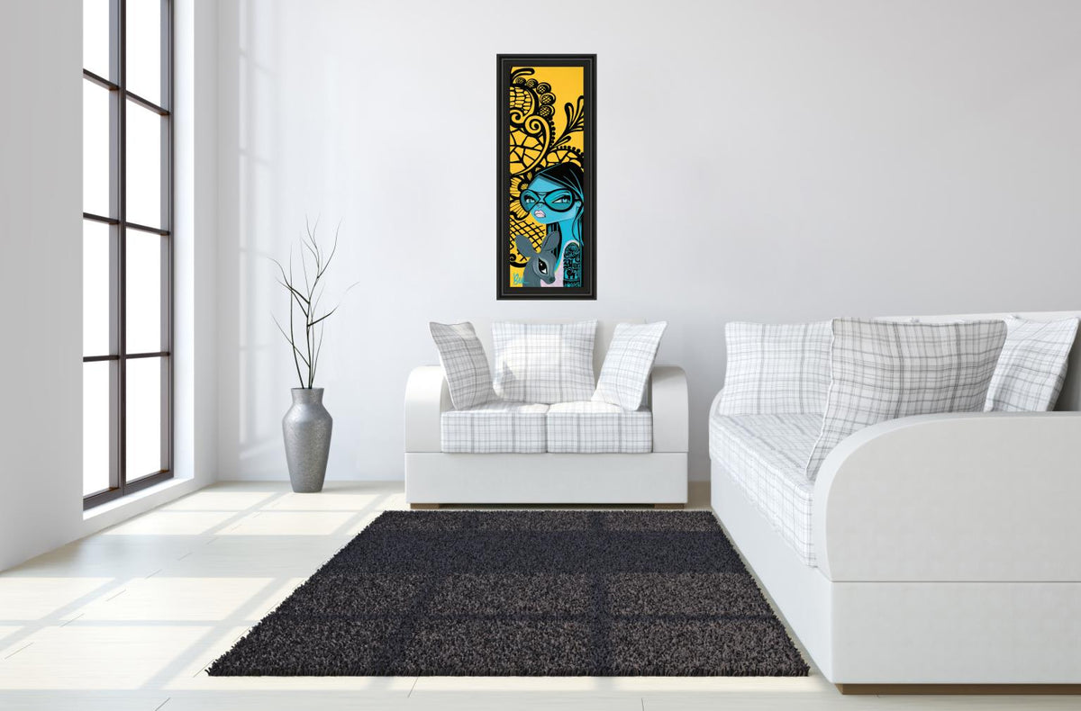 Ink Chiffon Ii By Bev HogueÂ  18X42 Framed Print