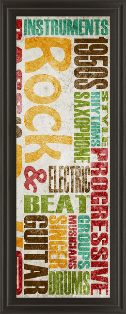 Rock & Roll By Sd Graphics Studio 18X42 Framed Print