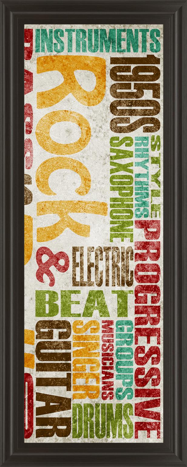 Rock & Roll By Sd Graphics Studio 18X42 Framed Print