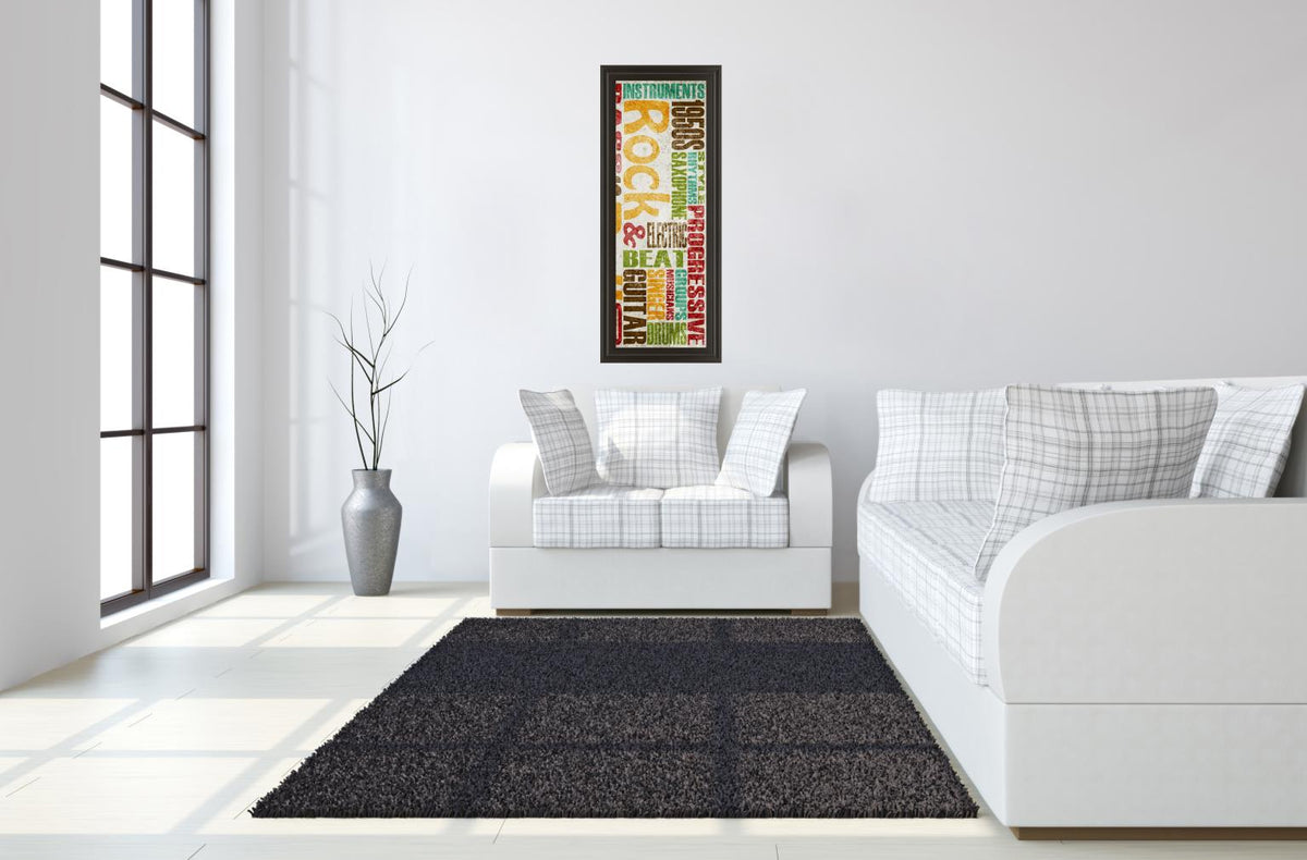 Rock & Roll By Sd Graphics Studio 18X42 Framed Print