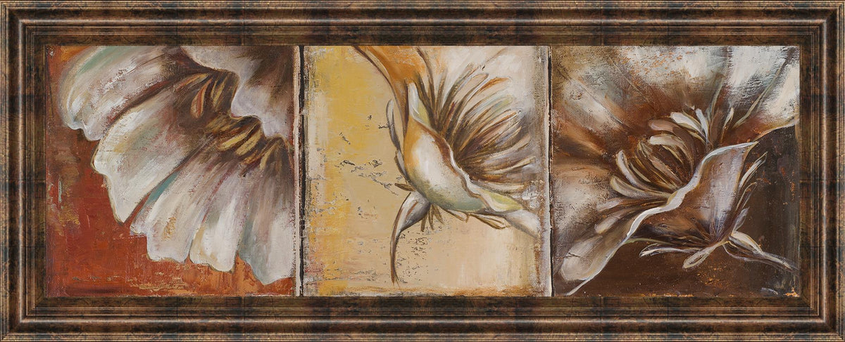 The Three Poppies Ii By Patricia Pinto 18X42 Framed Print