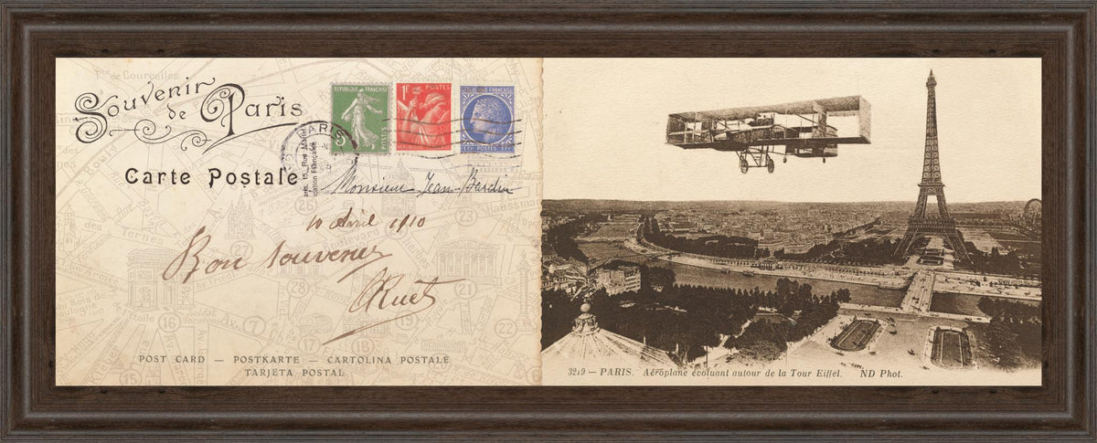 Lettre De Paris I By Wild Apple Graphics 18X42 Framed Print