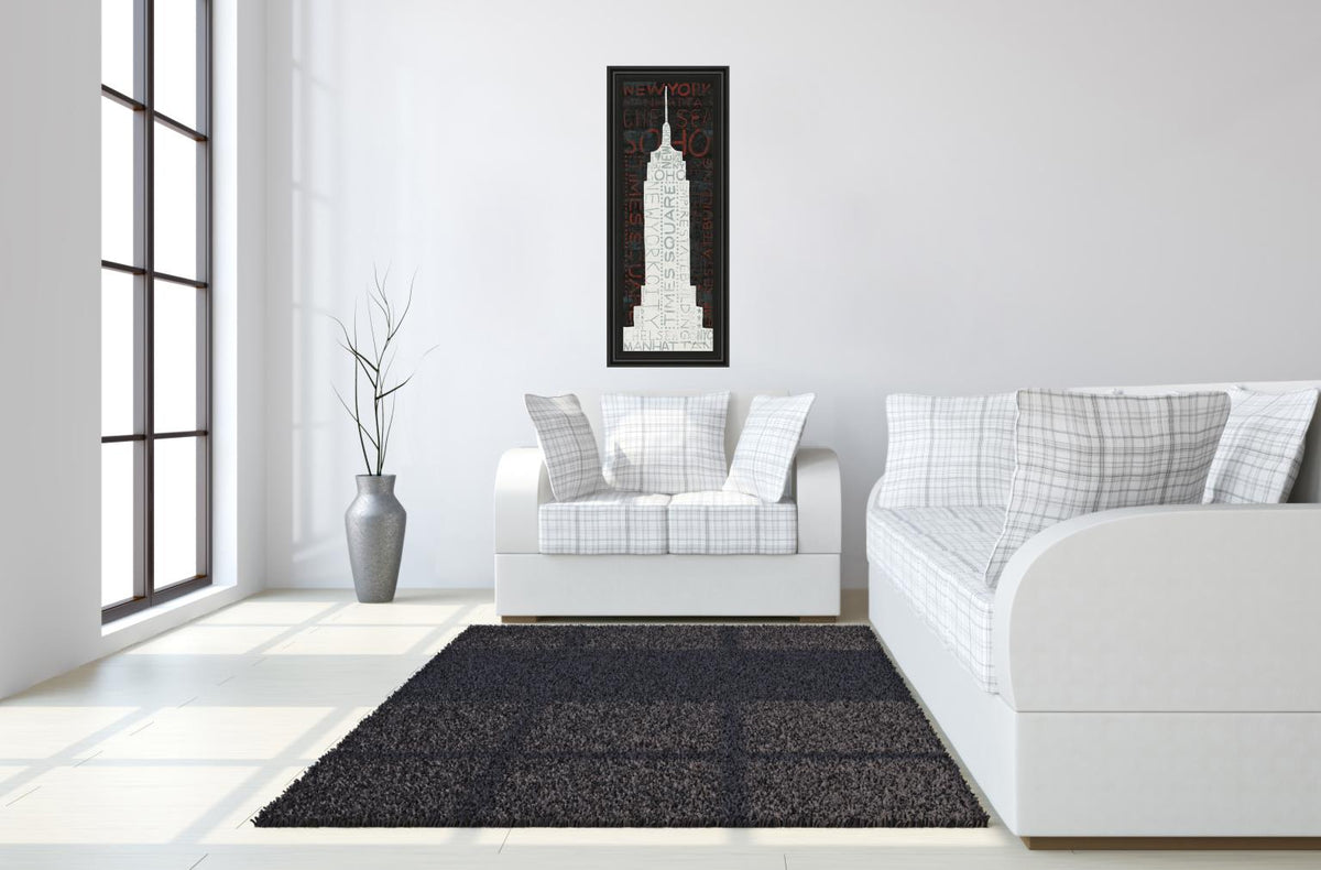 Empire State Building By Micheal Mullan 18X42 Framed Print