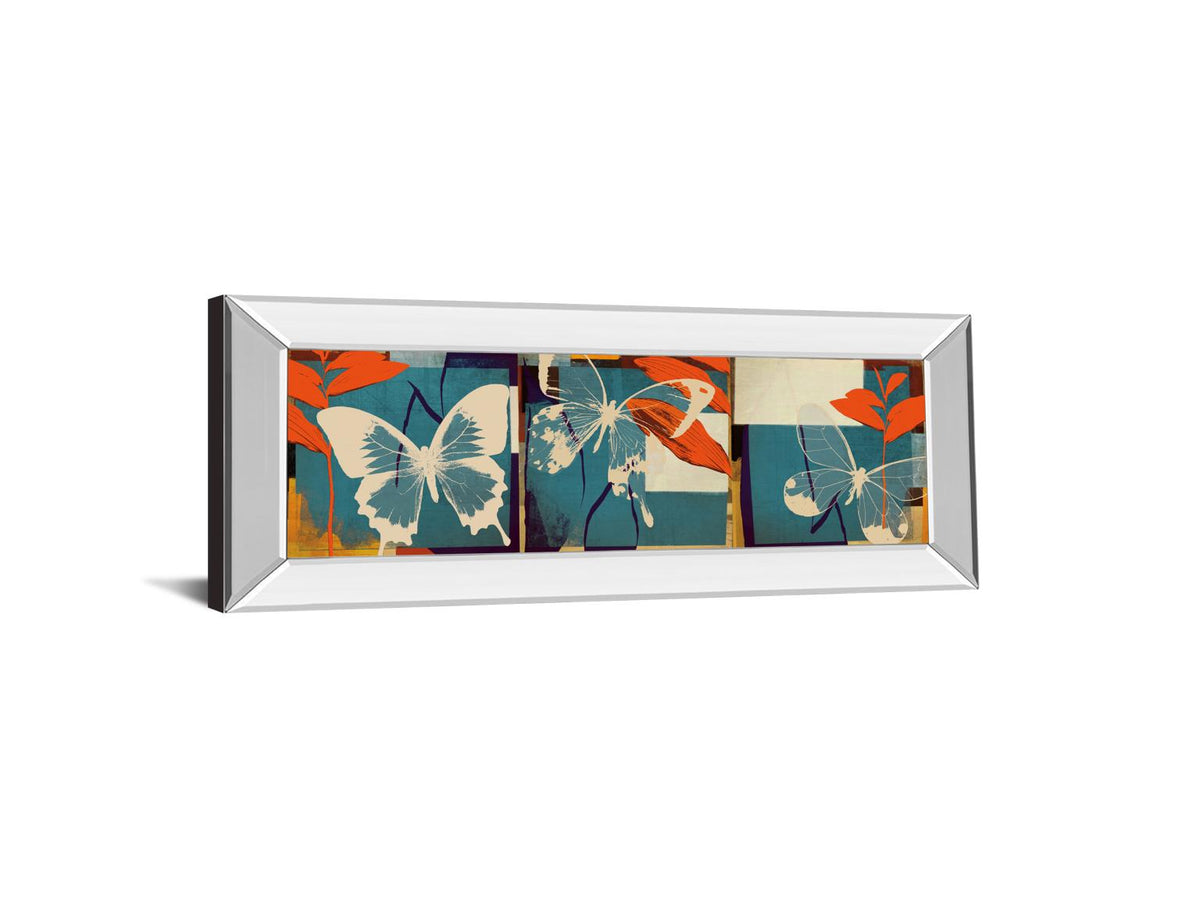 Mirrored Frame Butterflies Viola By Noah 18X42 Mirror Frame Print