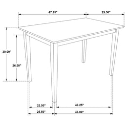 Gomez  Rectangular Dining Table Set Cappuccino