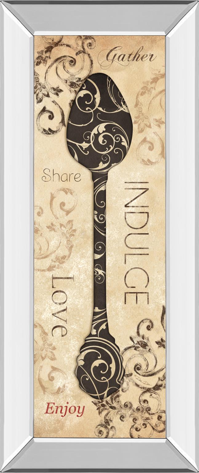 Mirrored Frame Indulge By Dee Dee 18X42 Mirror Frame Print