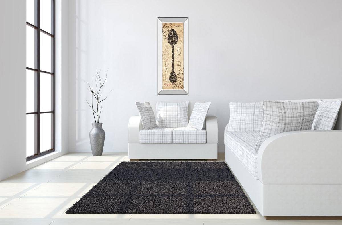 Mirrored Frame Indulge By Dee Dee 18X42 Mirror Frame Print
