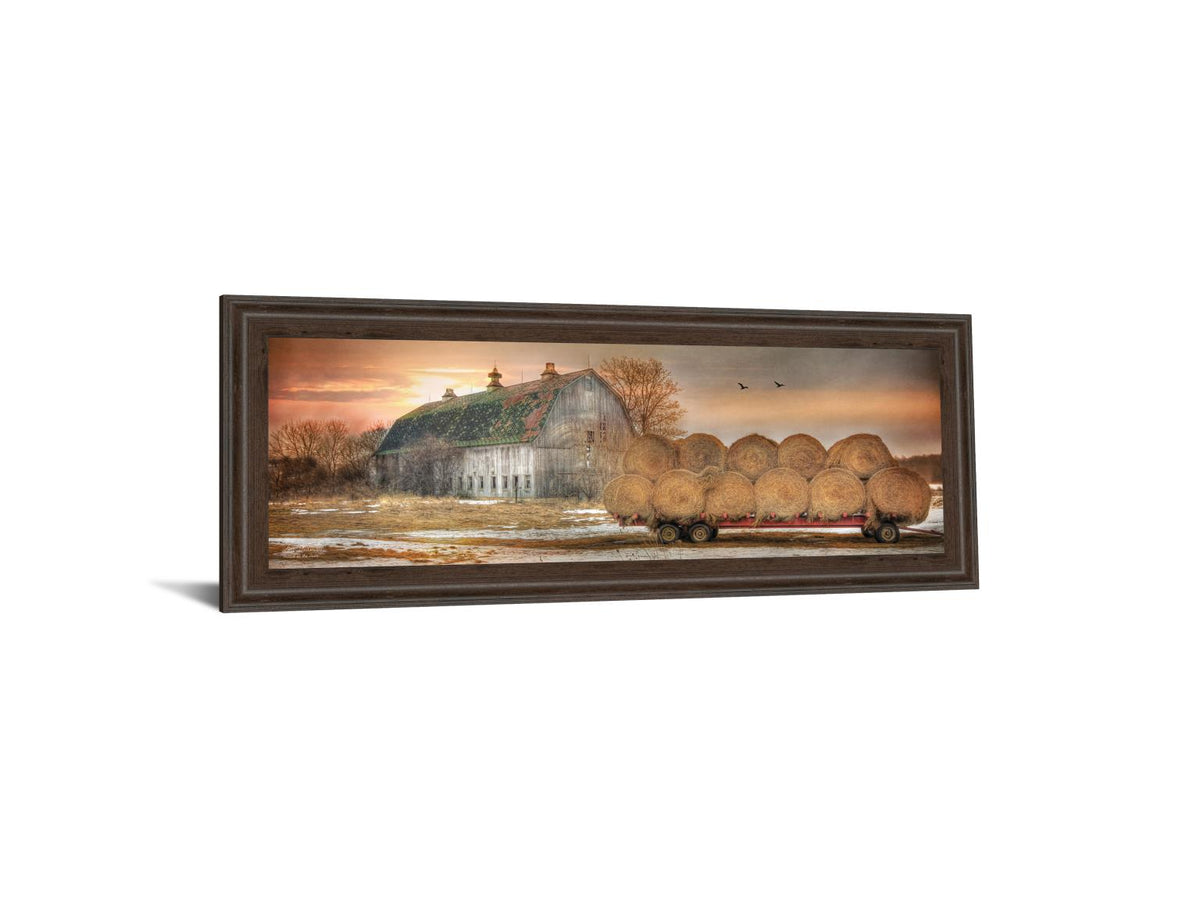 Sunset On The Farm By Lori Dieter 18X42 Framed Print
