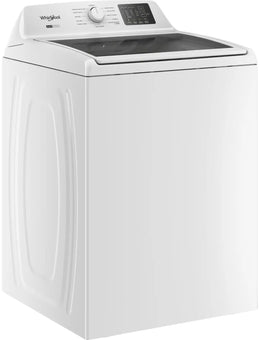Package - Whirlpool - 4.3 Cu. Ft. High-Eficiency Top Load Washer with 2-in-1 Removable Agitator and Soft Close Glass Lid and 7.0 Cu. Ft. Gas Dryer with Adaptive Dry - Vented Matching - White
