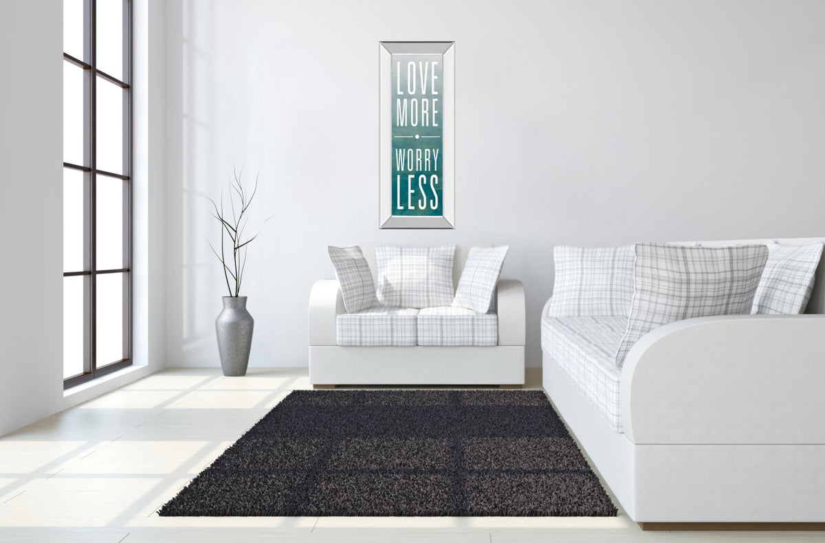 Mirrored Frame Love By Sd Studios 18X42 Mirror Frame Print