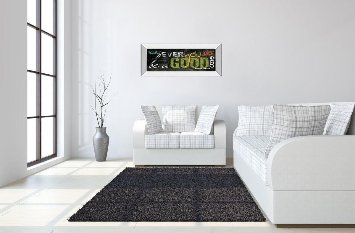 Mirrored Frame Good One By Maria Rae 18X42 Mirror Frame Print